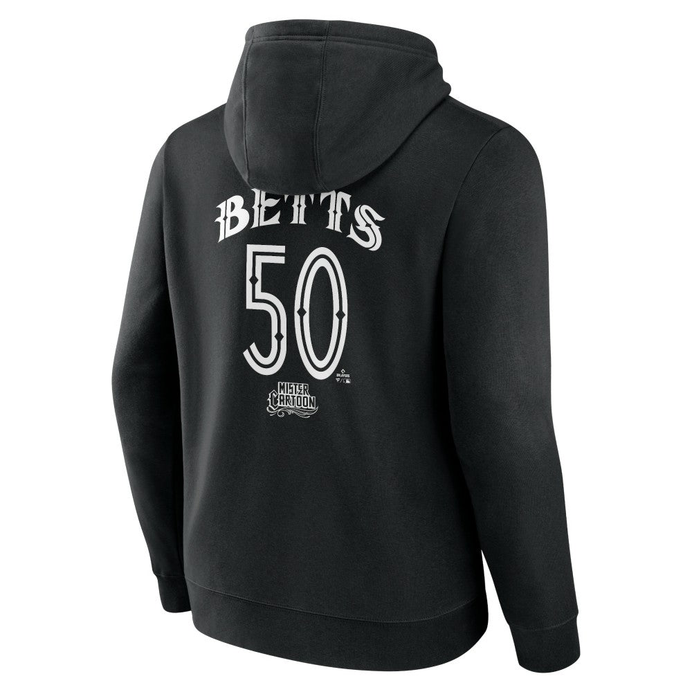 Mookie Betts Los Angeles Dodgers Mister Cartoon Name & Number Pullover Hoodie Black