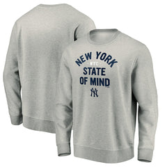 New York Yankees Heater Pullover Sweatshirt Gray