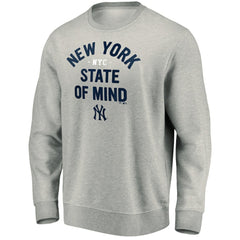 New York Yankees Heater Pullover Sweatshirt Gray