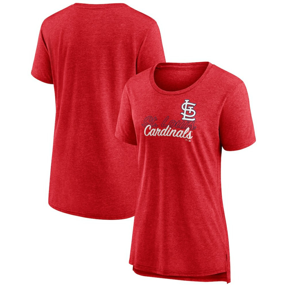 St. Louis Cardinals Women's Practice Time Tri-Blend T-Shirt Red