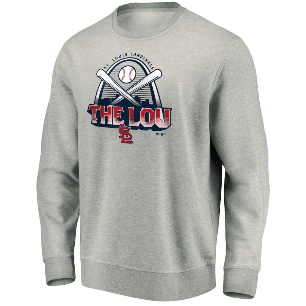 St. Louis Cardinals Heater Pullover Sweatshirt Gray
