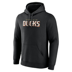 Anaheim Ducks Fanatics Wordmark Logo Fleece Pullover Hoodie Black