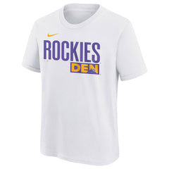 Colorado Rockies Youth 2025 City Connect Wordmark T-Shirt White | Nike