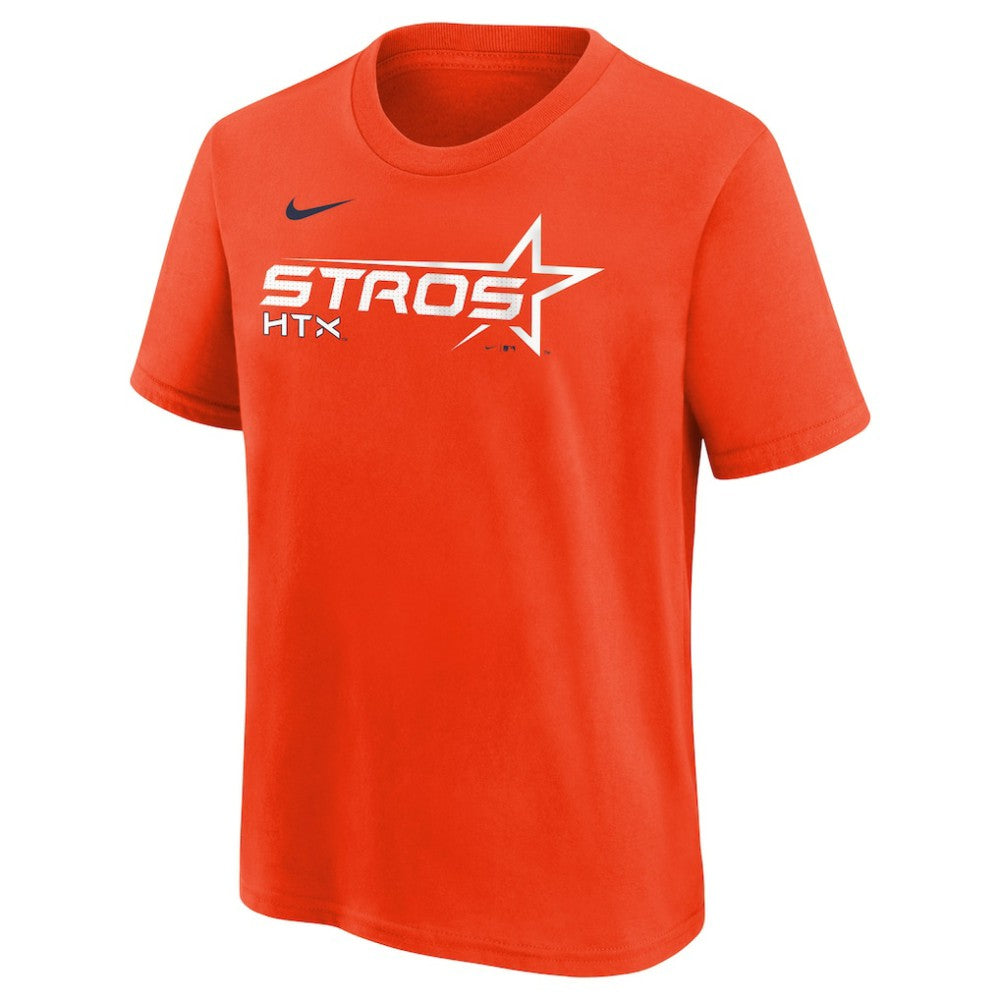 Houston Astros Youth 2025 City Connect Wordmark T-Shirt Orange | Nike