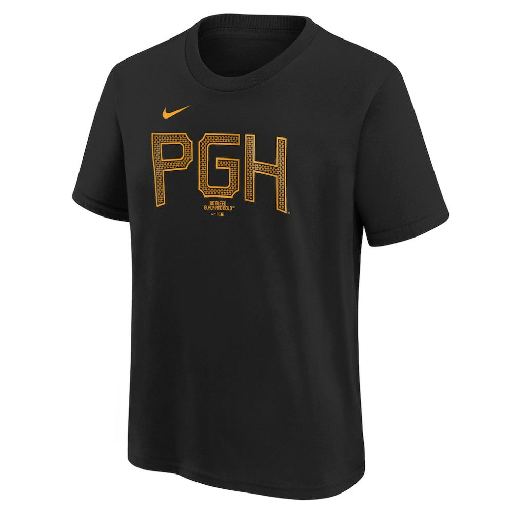 Pittsburgh Pirates Youth City Connect Wordmark T-Shirt Black | Nike
