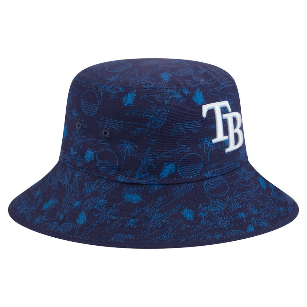 Tampa Bay Rays 2025 Spring Training All Over Print Bucket Hat Navy | New Era