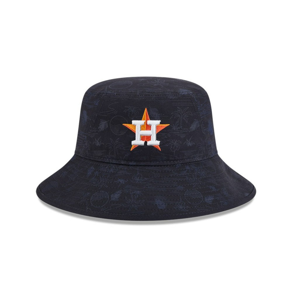 Houston Astros Youth 2025 Spring Training All Over Print Bucket Hat Navy | New Era
