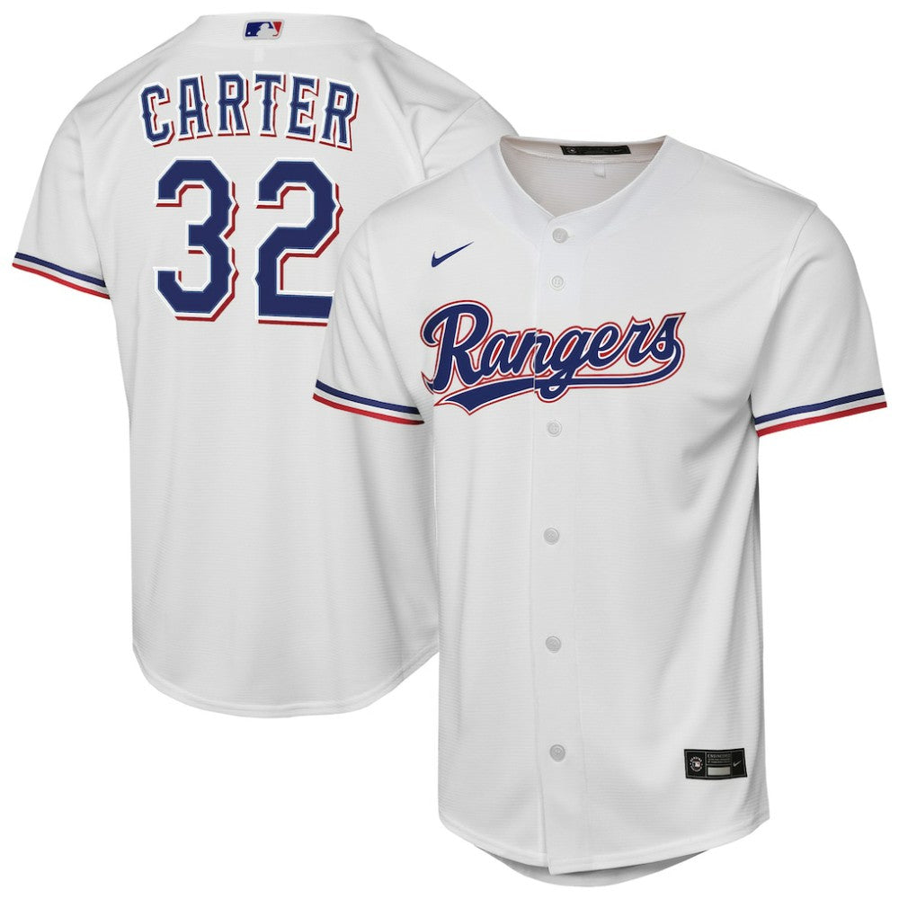 Evan Carter Texas Rangers Youth Home Replica Player Jersey White | Nike