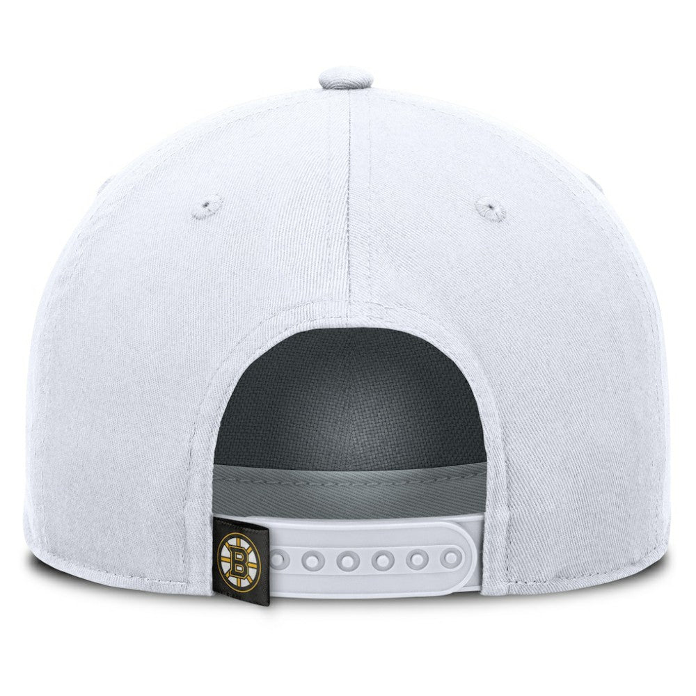 Boston Bruins Fanatics Rope A-Frame Adjustable Hat White