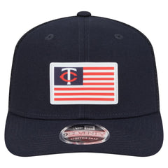 Minnesota Twins Flag 9SEVENTY Stretch-Snap Hat Navy | New Era