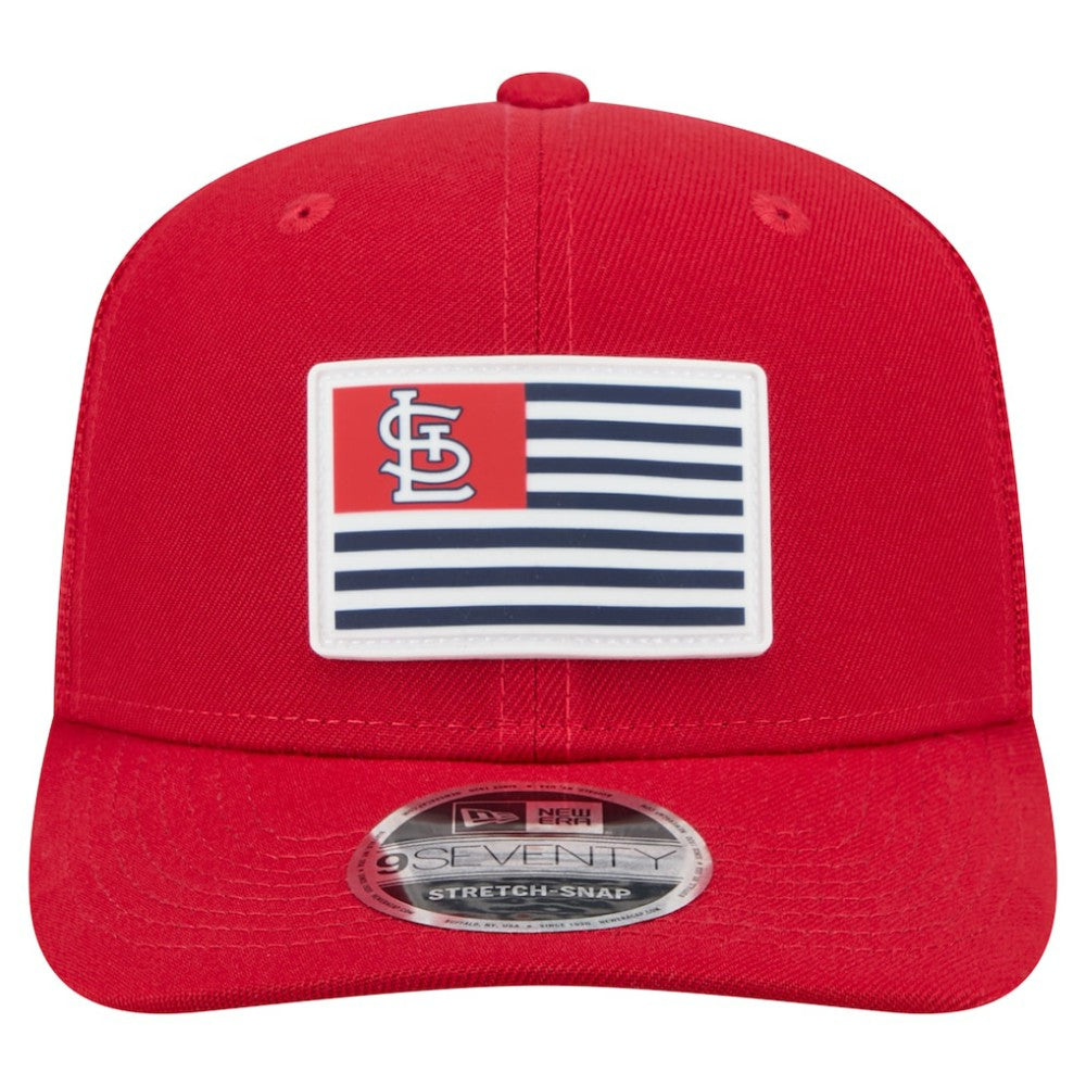 St. Louis Cardinals Flag 9SEVENTY Stretch-Snap Hat Red | New Era