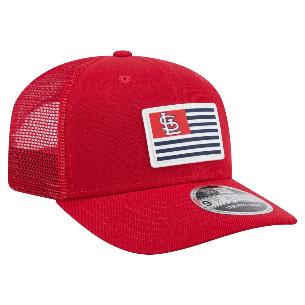 St. Louis Cardinals Flag 9SEVENTY Stretch-Snap Hat Red | New Era