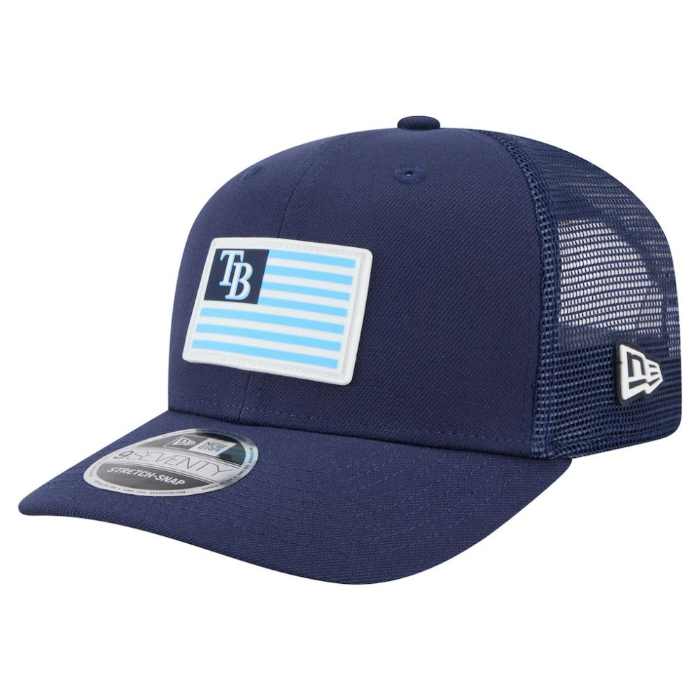 Tampa Bay Rays Flag 9SEVENTY Stretch-Snap Hat Navy | New Era