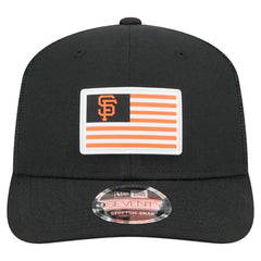 San Francisco Giants Flag 9SEVENTY Stretch-Snap Hat Black | New Era