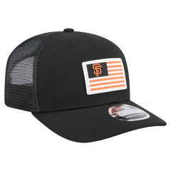 San Francisco Giants Flag 9SEVENTY Stretch-Snap Hat Black | New Era