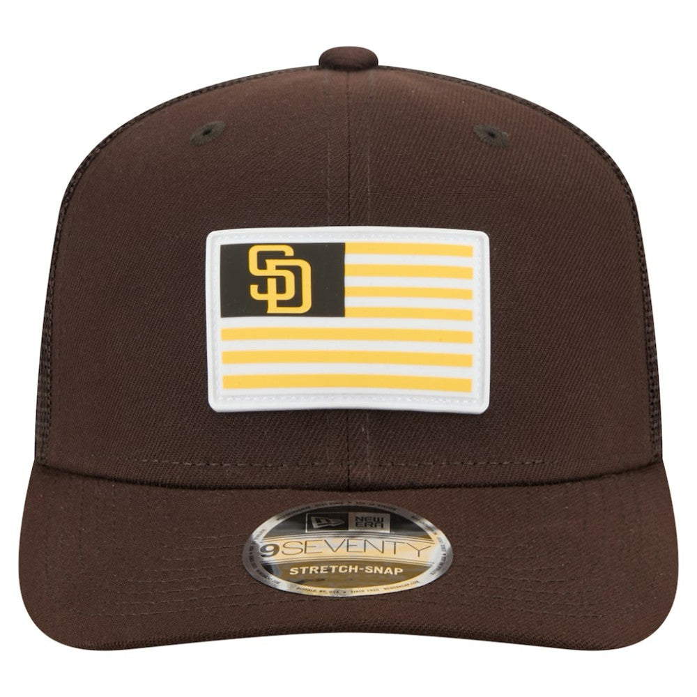 San Diego Padres Flag 9SEVENTY Stretch-Snap Hat Brown | New Era