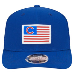 Chicago Cubs Flag 9SEVENTY Stretch-Snap Hat Royal | New Era