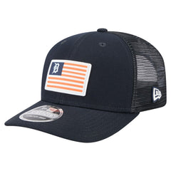 Detroit Tigers Flag 9SEVENTY Stretch-Snap Hat Navy | New Era