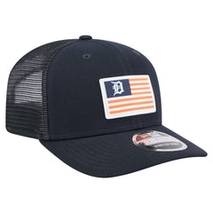Detroit Tigers Flag 9SEVENTY Stretch-Snap Hat Navy | New Era