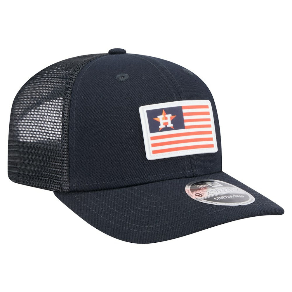 Houston Astros Flag 9SEVENTY Stretch-Snap Hat Navy | New Era