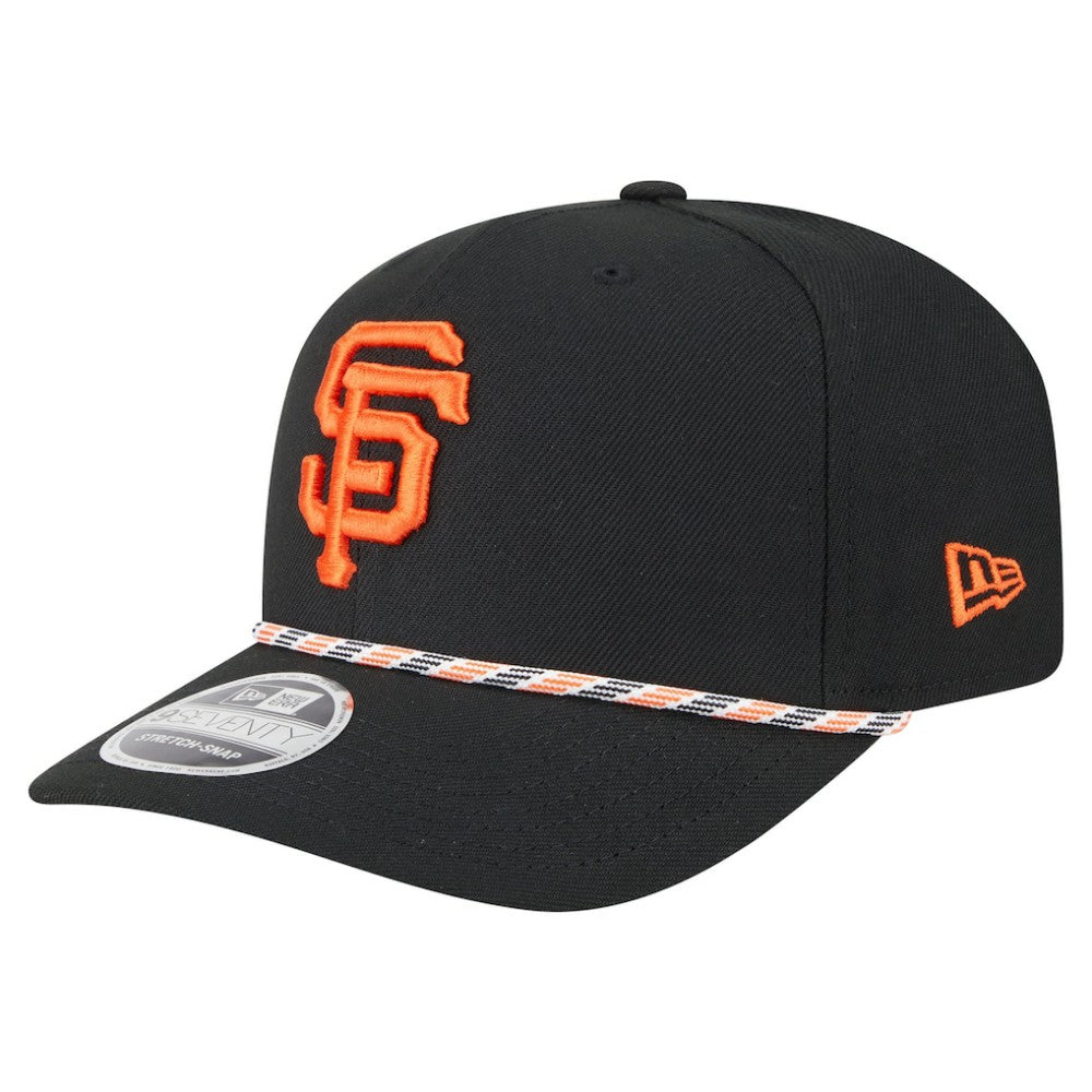 San Francisco Giants Multi-Rope 9SEVENTY Stretch-Snap Hat Black | New Era