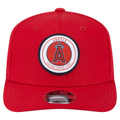 Los Angeles Angels Circle Patch 9SEVENTY Stretch-Snap Hat Red | New Era
