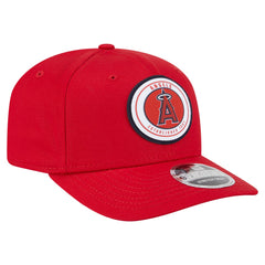 Los Angeles Angels Circle Patch 9SEVENTY Stretch-Snap Hat Red | New Era