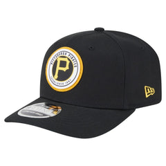 Pittsburgh Pirates Circle Patch 9SEVENTY Stretch-Snap Hat Black | New Era