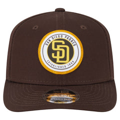 San Diego Padres Circle Patch 9SEVENTY Stretch-Snap Hat Brown | New Era