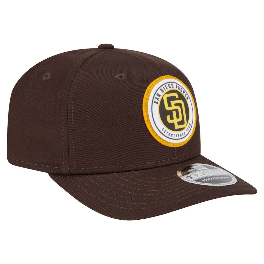 San Diego Padres Circle Patch 9SEVENTY Stretch-Snap Hat Brown | New Era