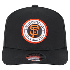 San Francisco Giants Circle Patch 9SEVENTY Stretch-Snap Hat Black | New Era