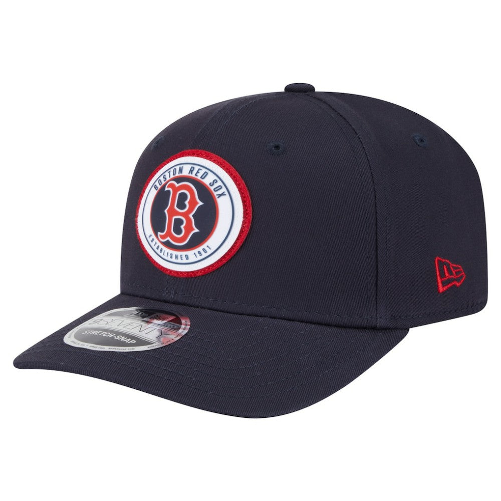 Boston Red Sox Circle Patch 9SEVENTY Stretch-Snap Hat Navy | New Era
