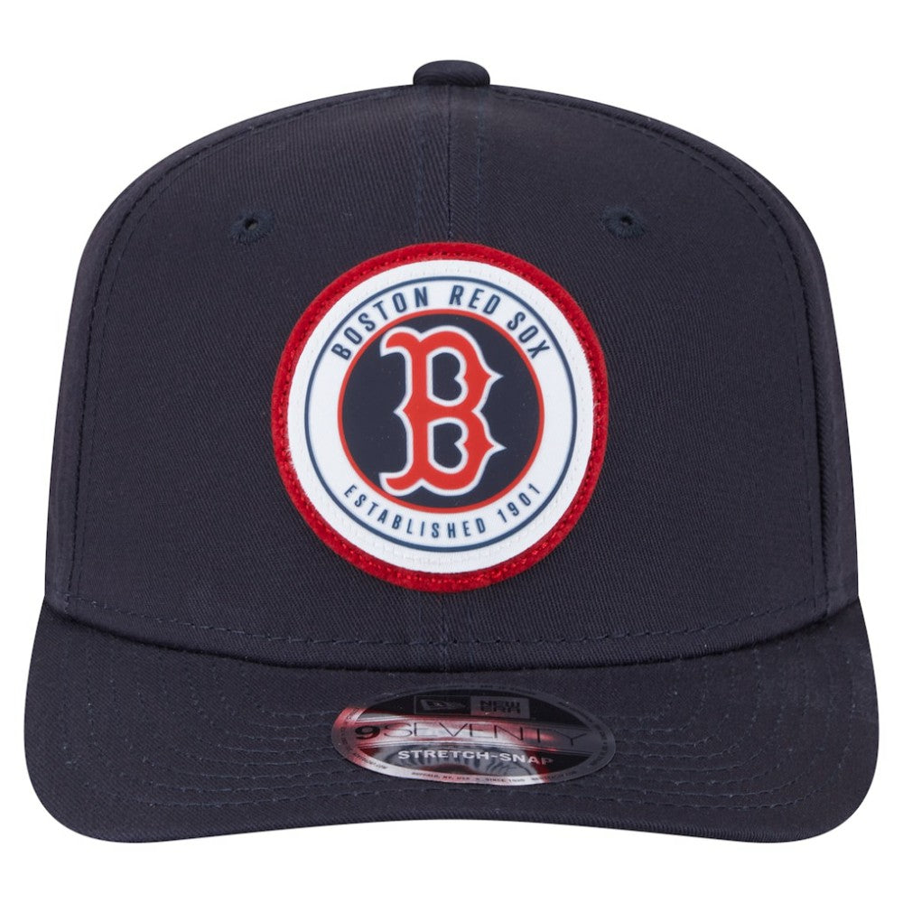 Boston Red Sox Circle Patch 9SEVENTY Stretch-Snap Hat Navy | New Era