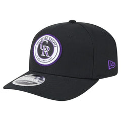 Colorado Rockies Circle Patch 9SEVENTY Stretch-Snap Hat Black | New Era