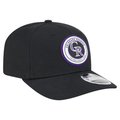 Colorado Rockies Circle Patch 9SEVENTY Stretch-Snap Hat Black | New Era