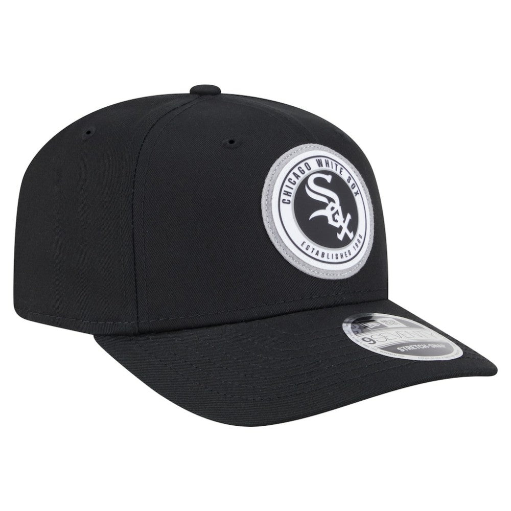 Chicago White Sox Circle Patch 9SEVENTY Stretch-Snap Hat Black | New Era