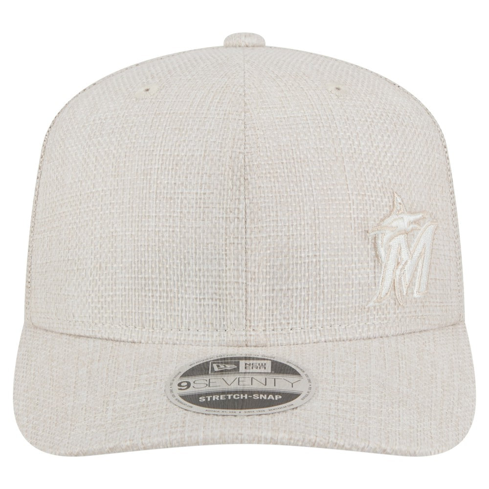 Miami Marlins Flawless 9SEVENTY Stretch-Snap Hat Light Beige | New Era