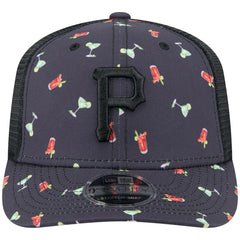 Pittsburgh Pirates Adventure Drinks Pattern 9SEVENTY Stretch-Snap Hat Navy | New Era