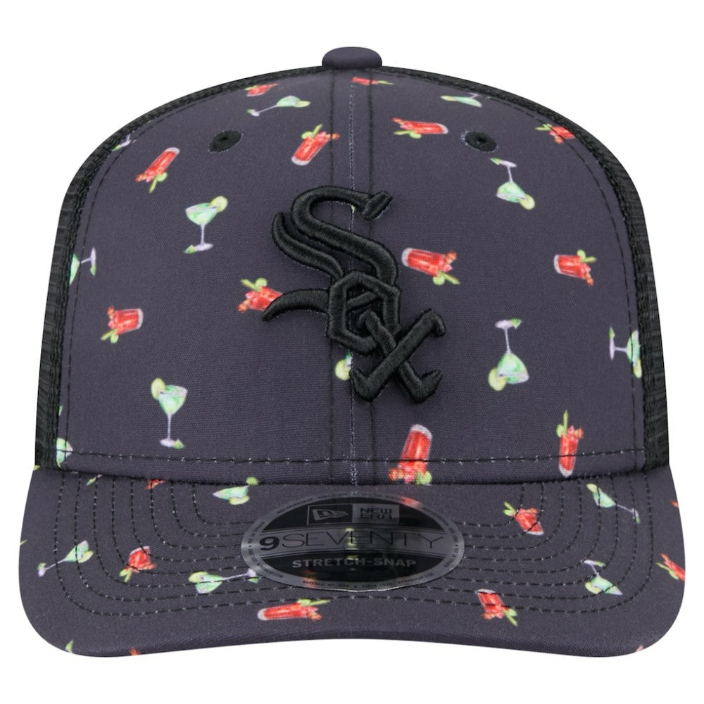 Chicago White Sox Adventure Drinks Pattern 9SEVENTY Stretch-Snap Hat Navy | New Era
