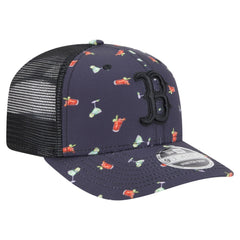 Boston Red Sox Adventure Drinks Pattern 9SEVENTY Stretch-Snap Hat Black | New Era