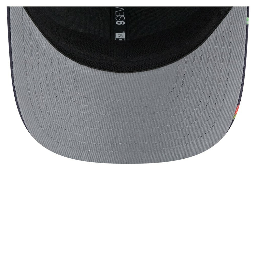 Atlanta Braves Adventure Drinks Pattern 9SEVENTY Stretch-Snap Hat Black | New Era