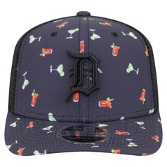 Detroit Tigers Adventure Drinks Pattern 9SEVENTY Stretch-Snap Hat Navy | New Era