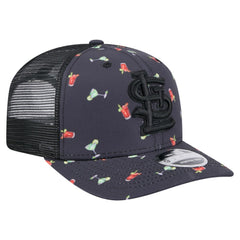 St. Louis Cardinals Adventure Drinks Pattern 9SEVENTY Stretch-Snap Hat Black | New Era