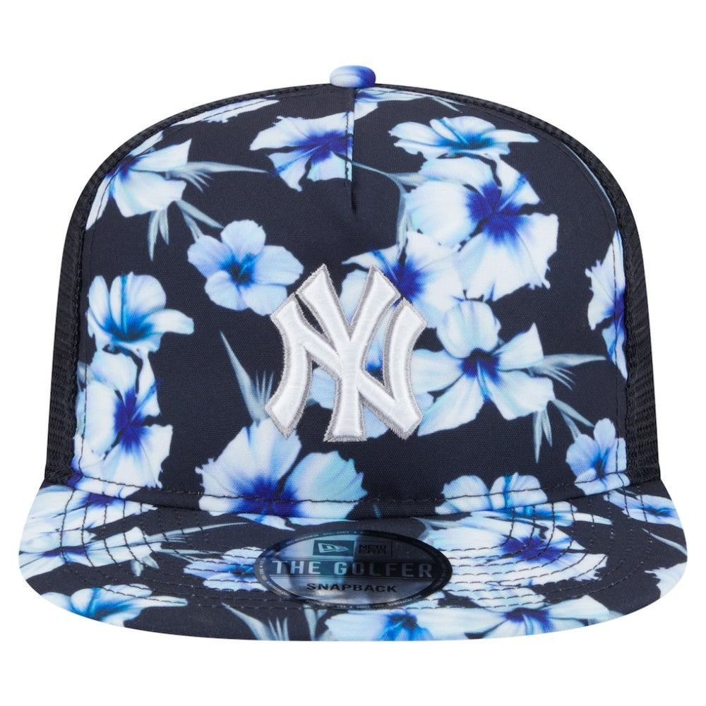 New York Yankees Adventure Pattern Golfer Trucker Snapback Hat Navy | New Era