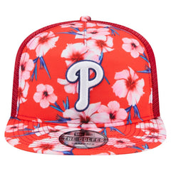 Philadelphia Phillies Adventure Pattern Golfer Trucker Snapback Hat Red | New Era