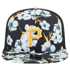 Pittsburgh Pirates Adventure Pattern Golfer Trucker Snapback Hat Black | New Era