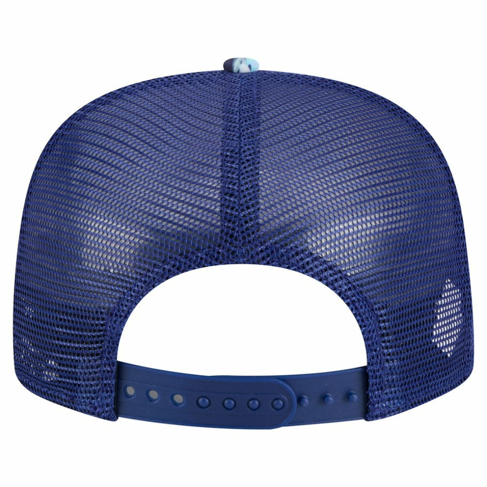 Texas Rangers Adventure Pattern Golfer Trucker Snapback Hat Royal | New Era