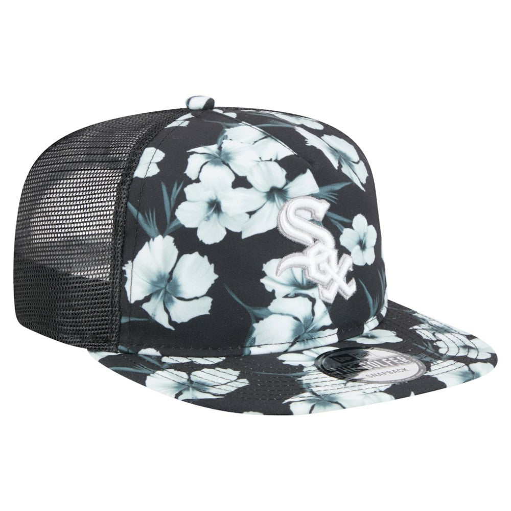 Chicago White Sox Adventure Pattern Golfer Trucker Snapback Hat Black | New Era