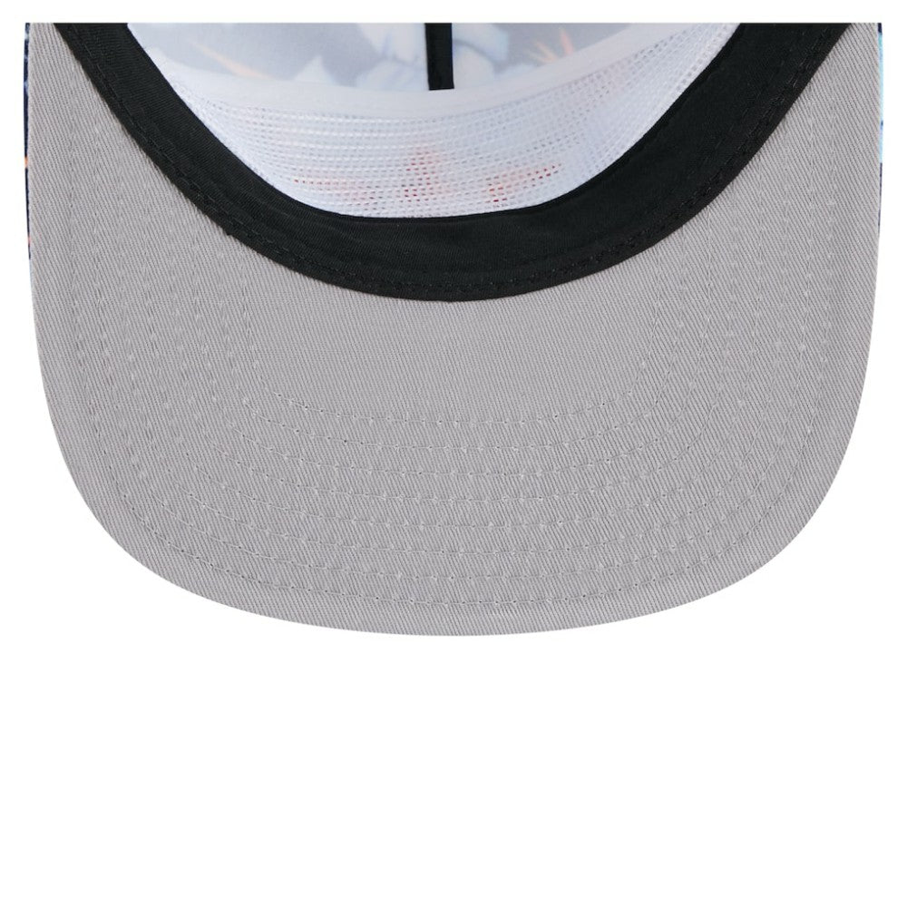 Houston Astros Adventure Pattern Golfer Trucker Snapback Hat Navy | New Era