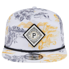 Pittsburgh Pirates Printed Island Golfer Snapback Hat White | New Era